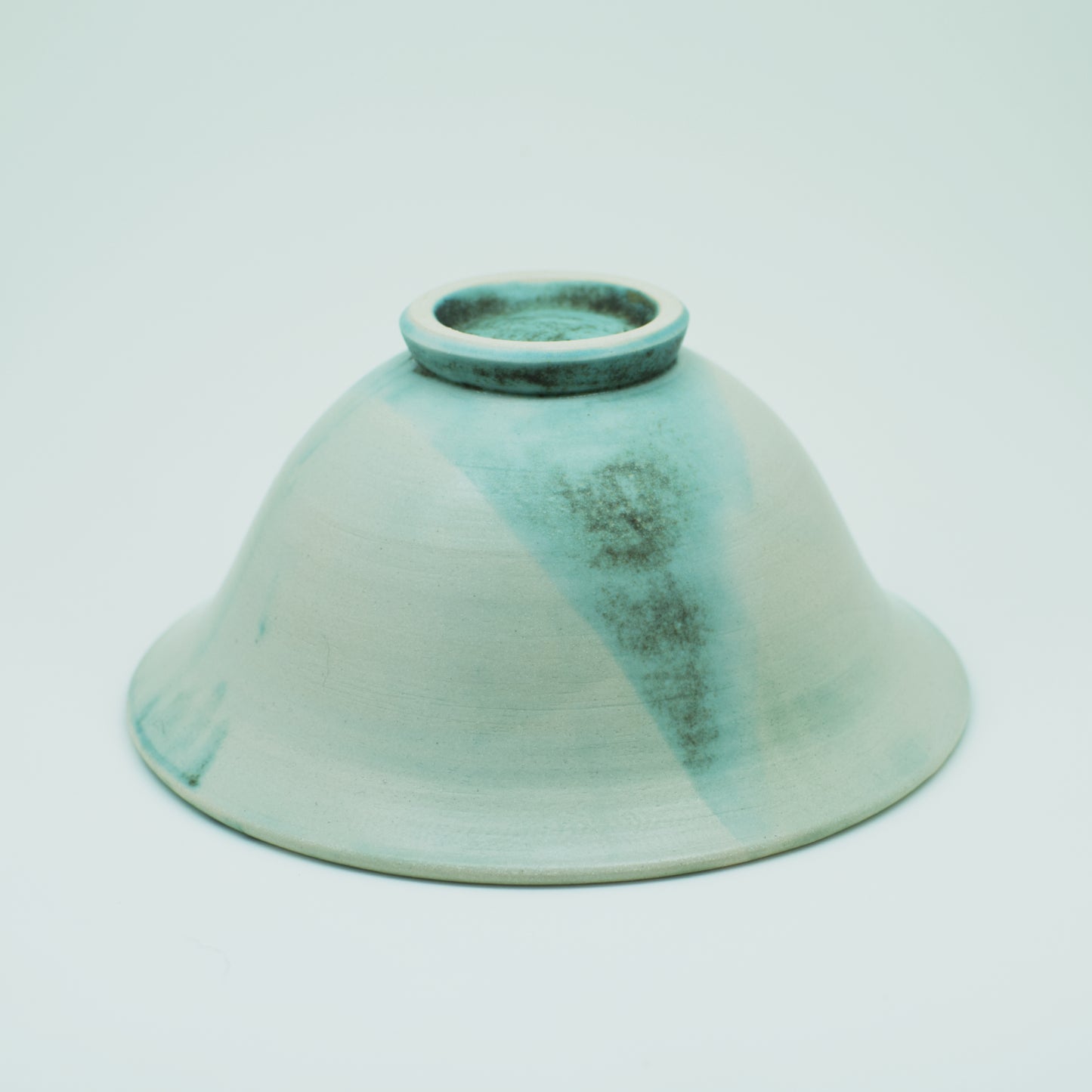 Teal Hand-Thrown Stoneware Bowl #19