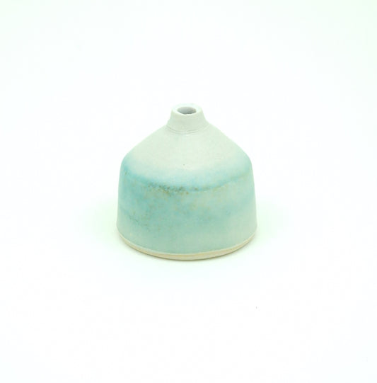 Small Teal Stoneware Vase #58