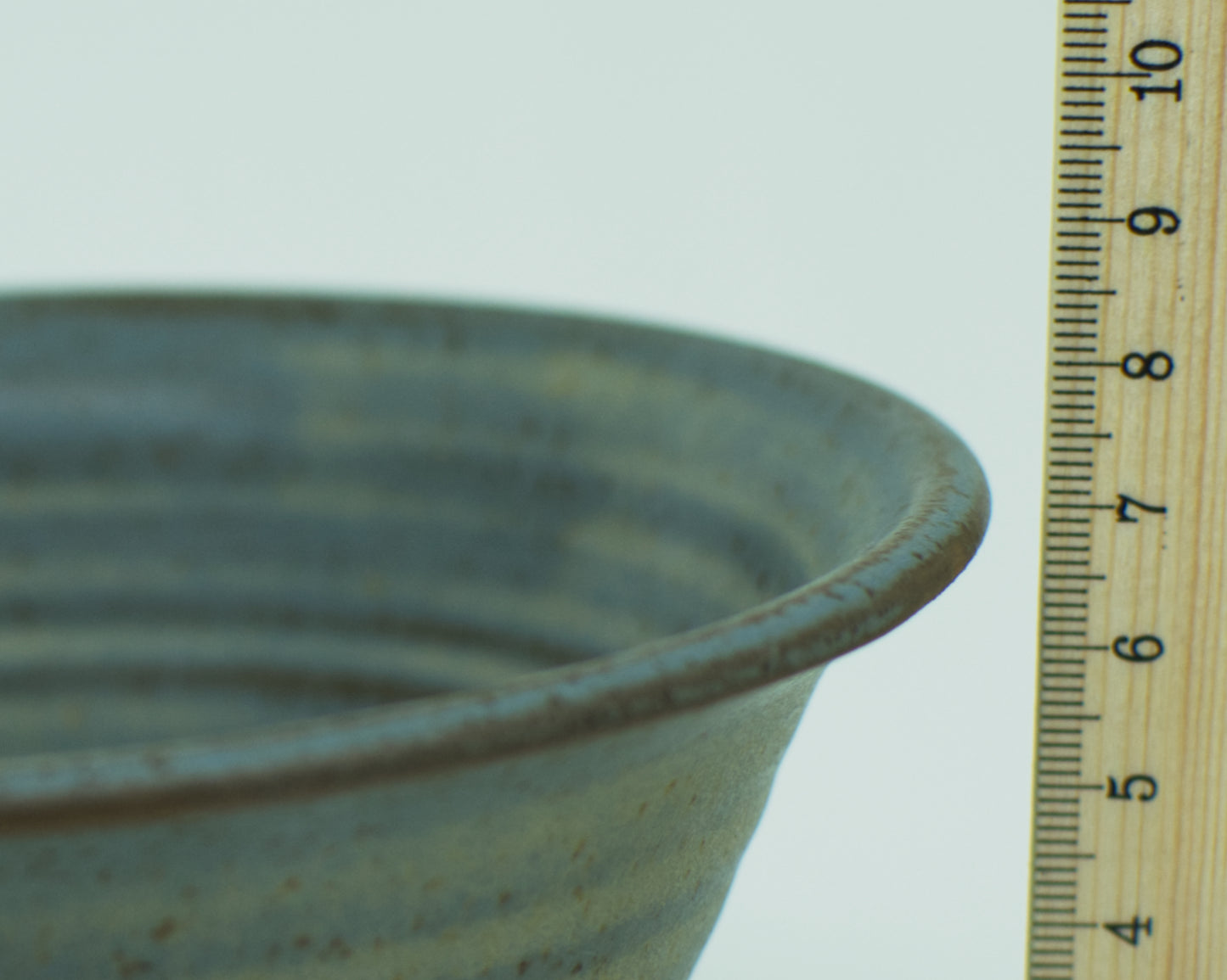 Small Granite Blue Hand-Thrown Stoneware Bowl #21