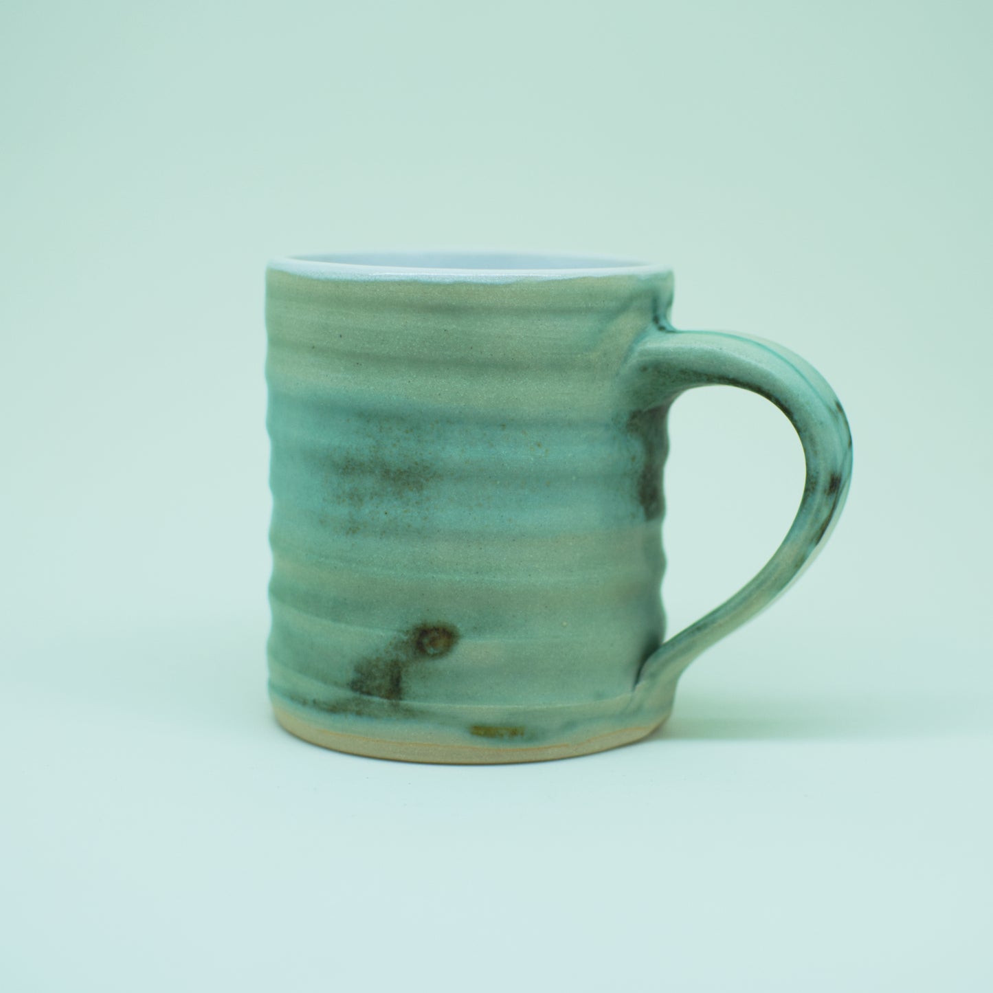 Teal Hand-Thrown Stoneware Mug #26